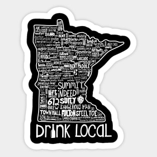 Drink Local Minnesota Beer Sticker